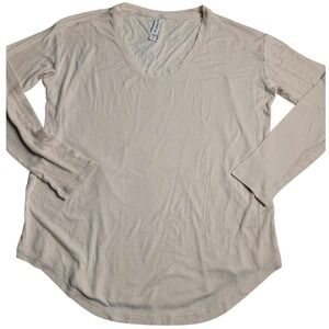 Athleta Cloudlight‎ Rib Stratus Lightweight Ivory LS Top Size Small